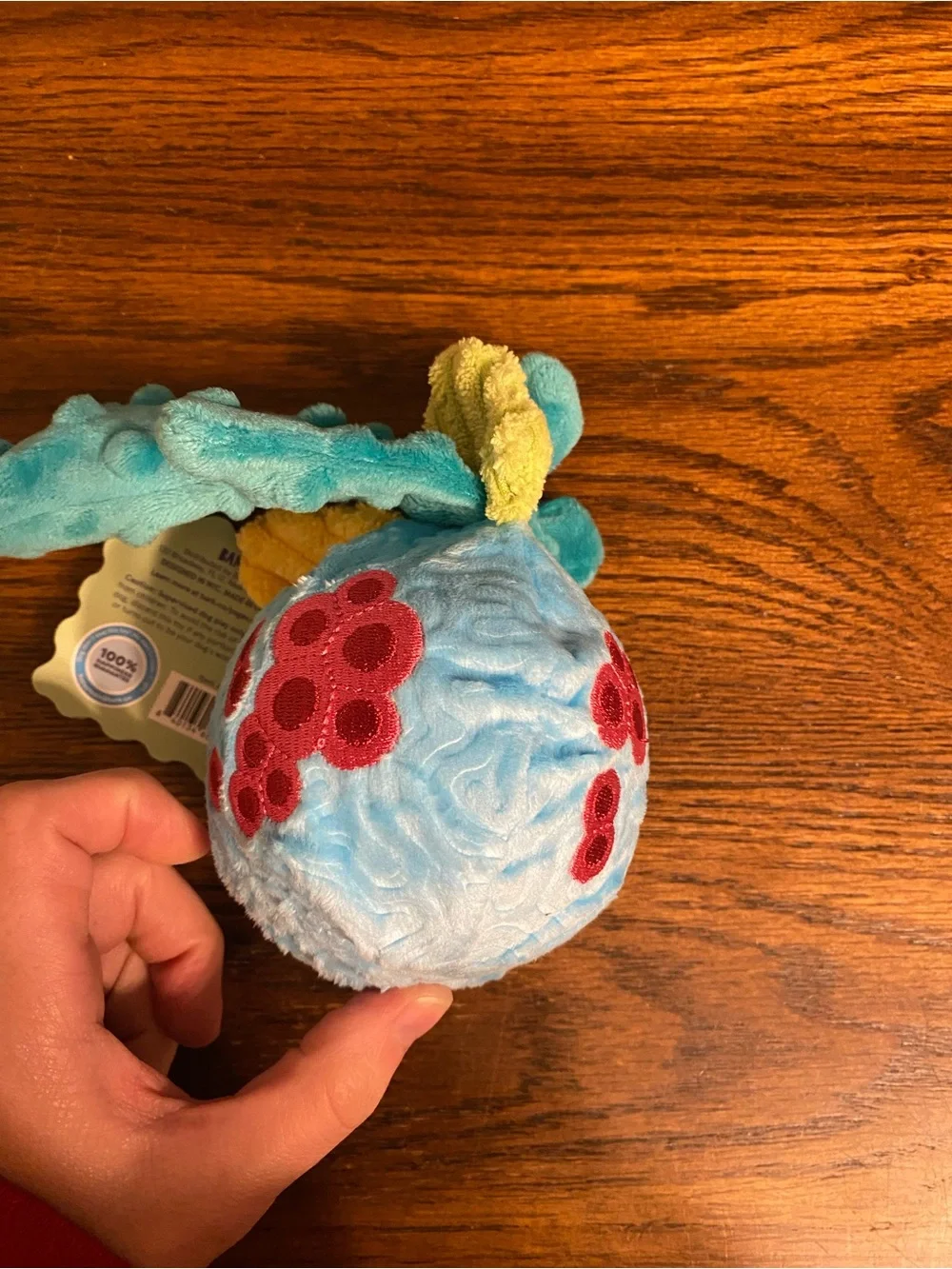 BARK BarkBox Great Furrier Reef Rip + Reveal Dog Toy Size L 2-in-1 Rubber Core